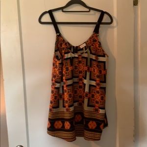 Pixley Scarf print tank top.  XL